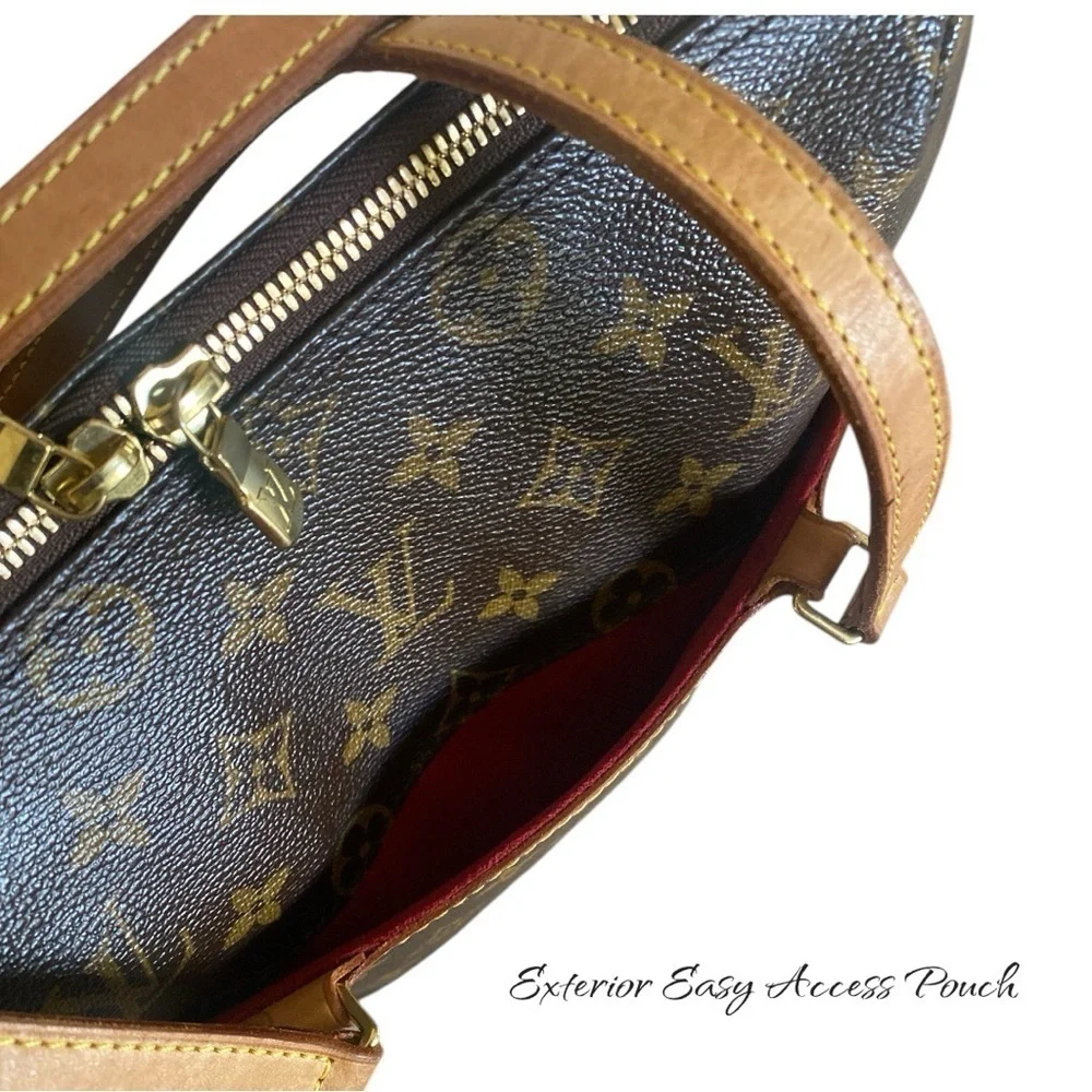 Vintage Louis Vuitton Coussin GM Shoulder Bag Monogram Canvas Brown Luxury